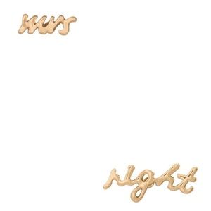 $58 Kate Spade Say Yes ‘Mrs Right’ Stud Earrings in gold